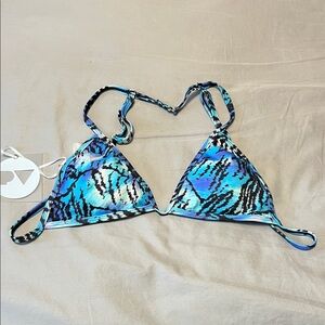 bebe Blue and Black Bikini